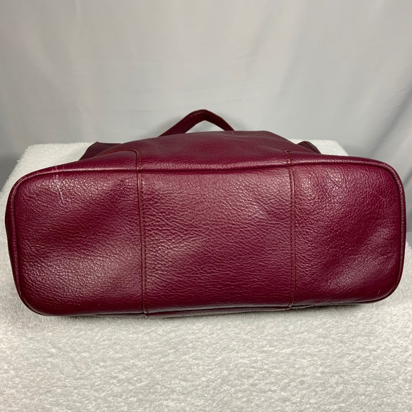 Tory Burch Maroon Leather Hobo Bag - Picture 10 of 16